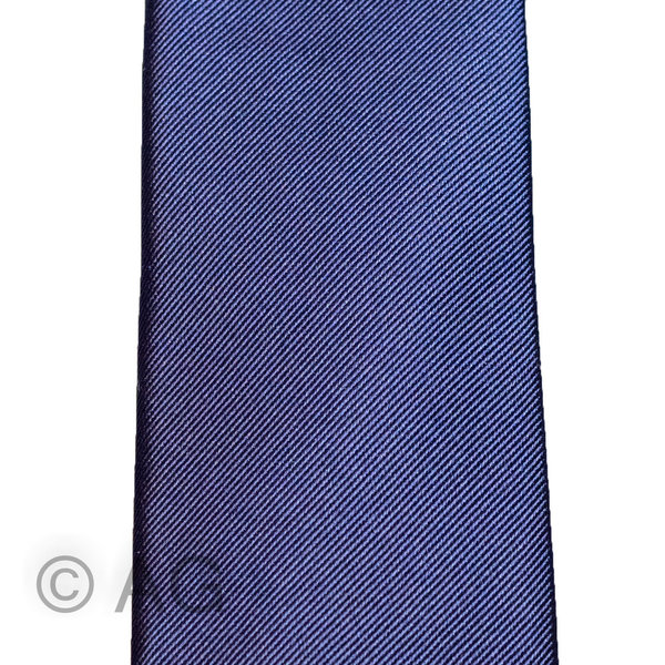 Ascot Seiden-Krawatte Seidenrips dunkelblau