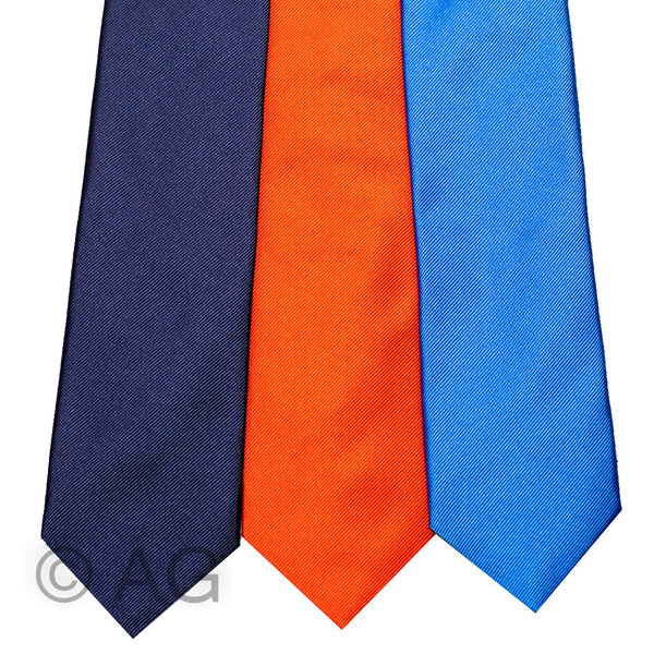 Ascot Seiden-Krawatte Seidenrips royalblau
