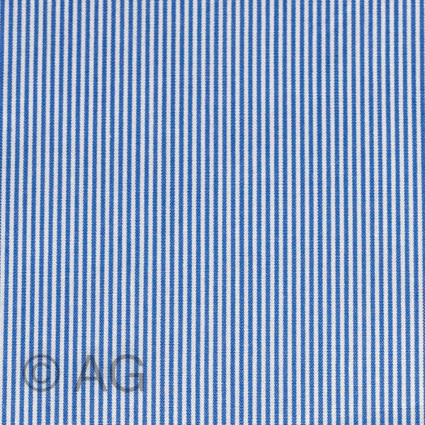 Herrenoberhemd - Maßanfertigung - Stoff: Feiner Steifen, dunkelblau auf weiß (21G13/11)