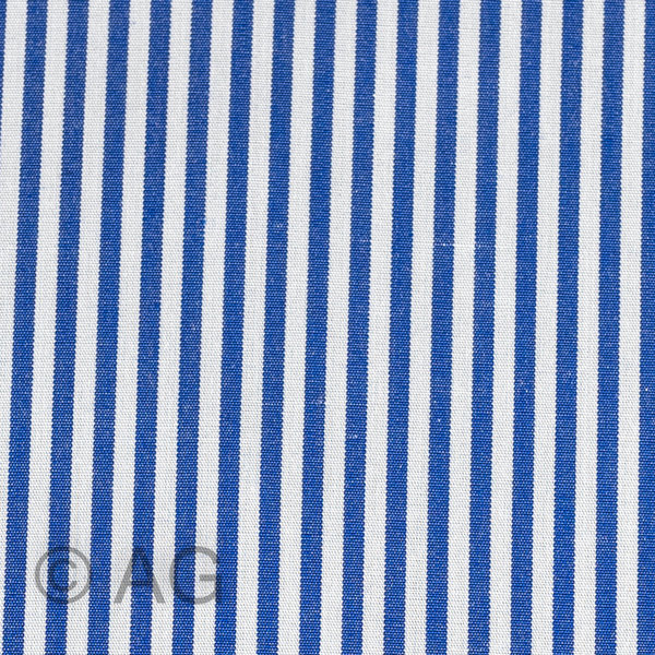 Herrenoberhemd - Maßanfertigung - Stoff: Römerstreifen, dunkelblau auf weiß (21G50/18)